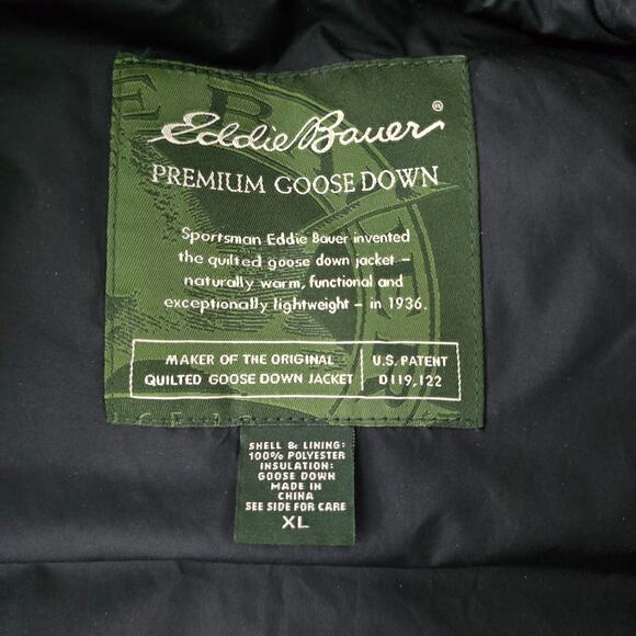 Eddie Bauer Women's Quilted Goose Down Puffer Vest Black XL Polyester 5984 - Picture 6 of 10